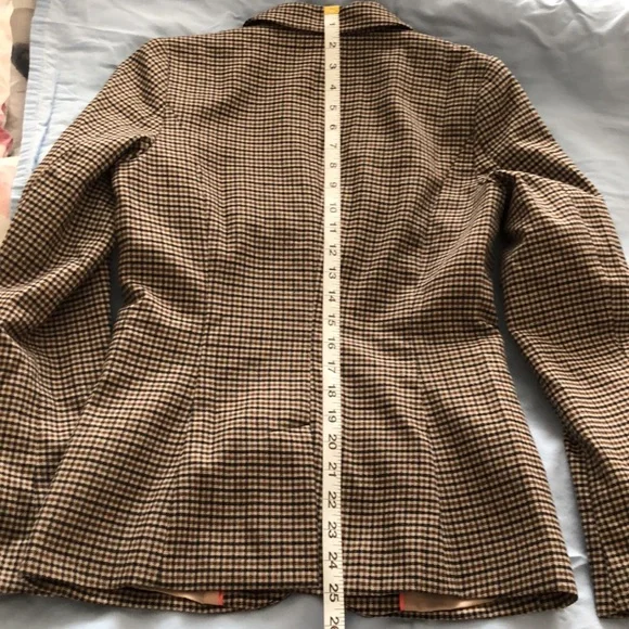 Brown checker blazer size 4 US. H&M brand in good condition - Picture 12 of 15